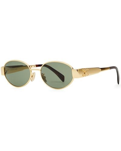 Celine Round-frame Sunglasses - Green