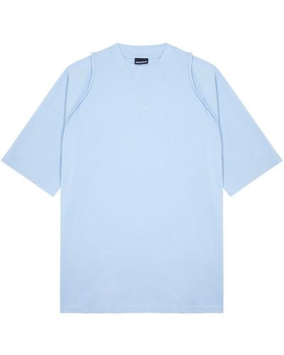 Jacquemus Le T-shirt Carmague Logo Cotton T-shirt - Blue