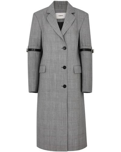 Coperni Checked Wool Coat - Grey