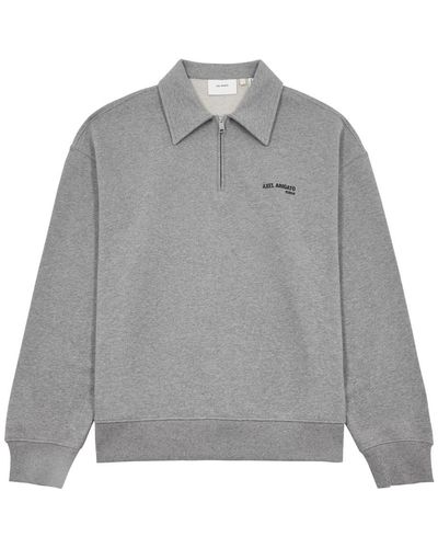 Axel Arigato Remi Half-zip Cotton Sweatshirt - Gray