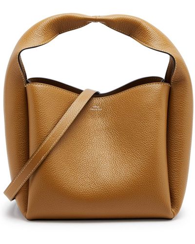 Totême Totême Small Leather Bucket Bag - Brown
