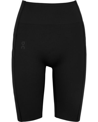 On Shoes Movement Stretch-Jersey Shorts - Black