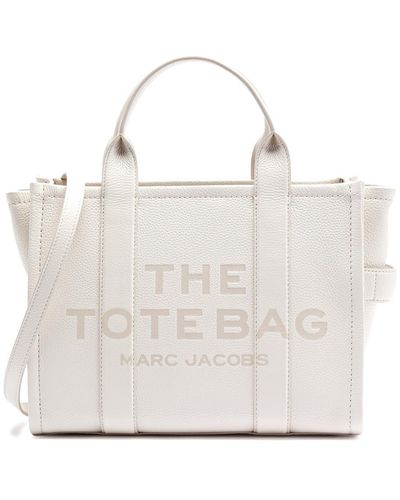 Marc Jacobs The Tote Grained Leather Tote - White