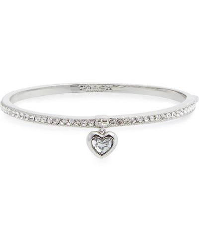 COACH Crystal-embellished Heart Bracelet - White
