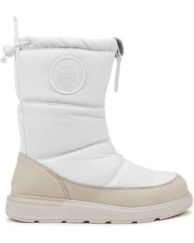 Canada Goose Cypress Fold Over Quilted Boots - White