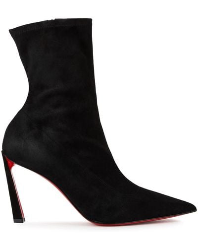 Christian Louboutin Condora 85 Suede Ankle Boots - Black