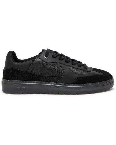 Represent Virtus Paneled Leather Sneakers - Black
