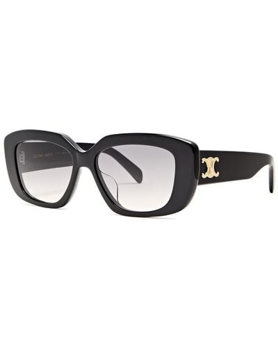 Celine Rectangle-Frame Sunglasses - Black
