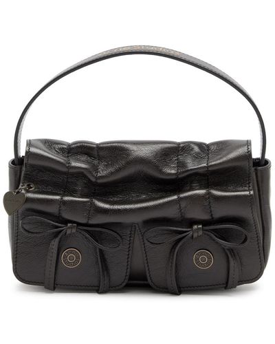 Acne Studios Rev Micro Crinkled Leather Top Handle Bag - Black