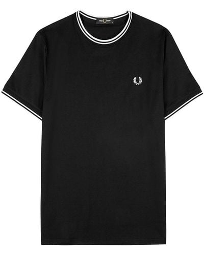 Fred Perry M1588 Cotton T-Shirt - Black