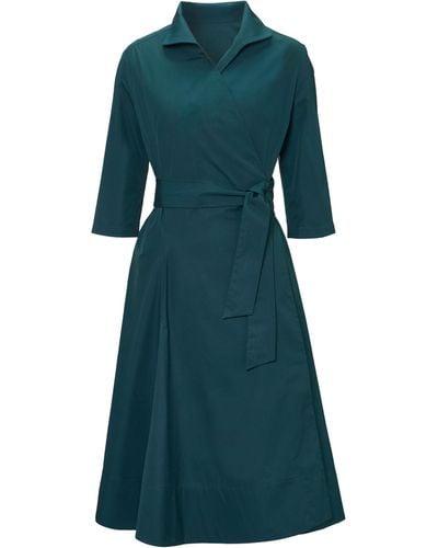 Winser London Hepburn Wrap Dress - Green