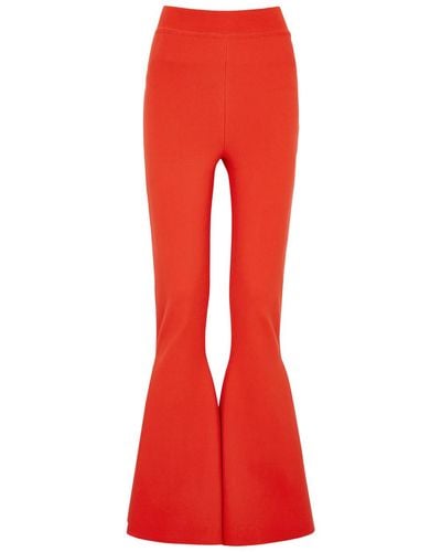 A.W.A.K.E. MODE A. W.a. K.e Mode Fla Ribbed-knit Trousers - Red