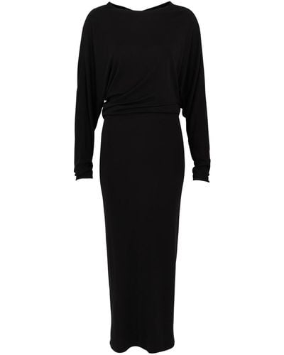Khaite Trina Jersey Midi Dress - Black