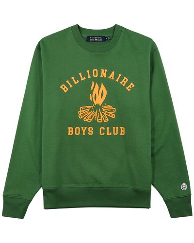 BBCICECREAM Campfire Logo-print Cotton Sweatshirt - Green