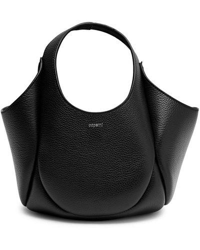 Coperni Swipe Mini Leather Bucket Bag - Black
