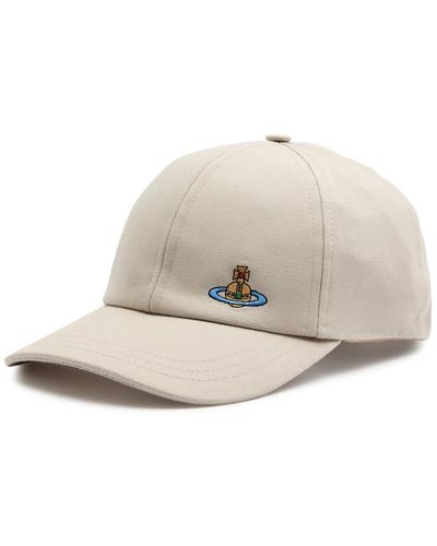 Vivienne Westwood Orb-Embroidered Canvas Cap - Natural