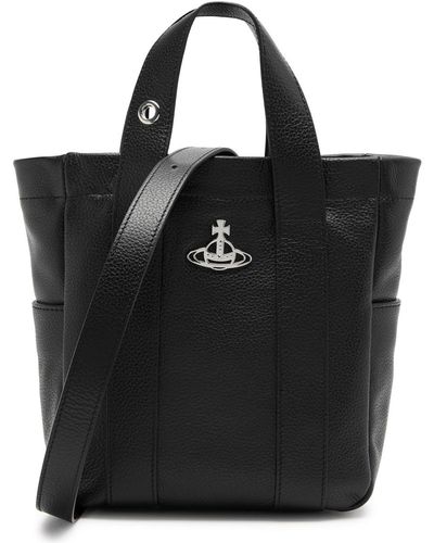 Vivienne Westwood Murray Small Leather Tote - Black