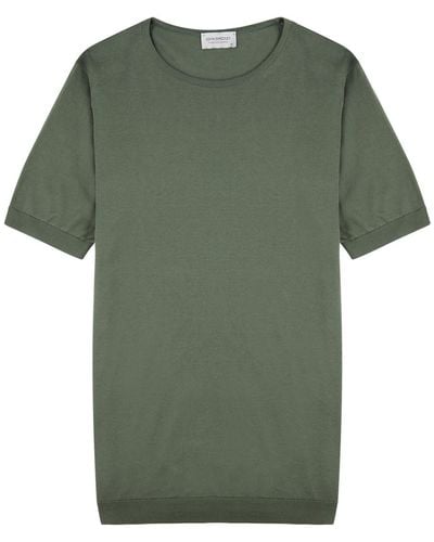 John Smedley Belden Cotton T-Shirt - Green
