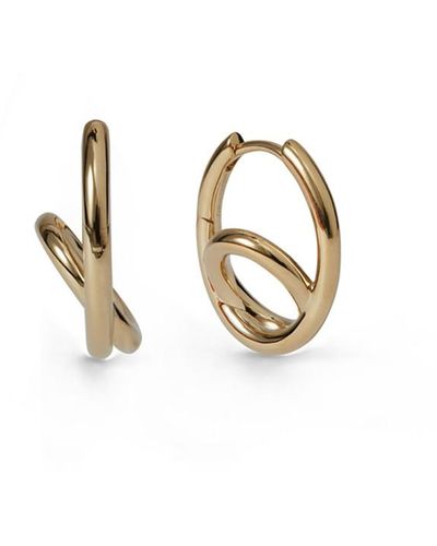 Otiumberg Spiralis 14kt Vermeil Hoop Earrings - Metallic