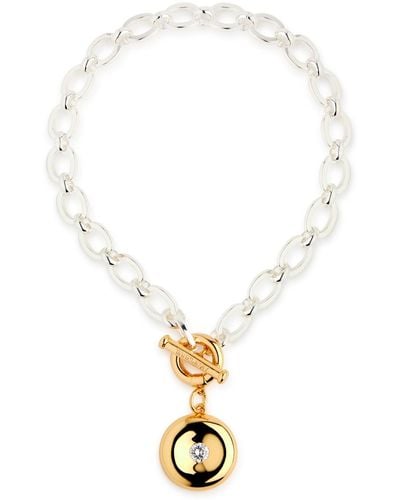 Timeless Pearly 24Kt-Plated And-Plated Chain Necklace - Metallic