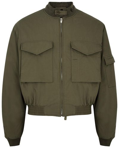Givenchy Cotton-Blend Bomber Jacket - Green