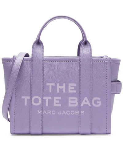 Marc Jacobs The Tote Mini Grained Leather Tote - Purple
