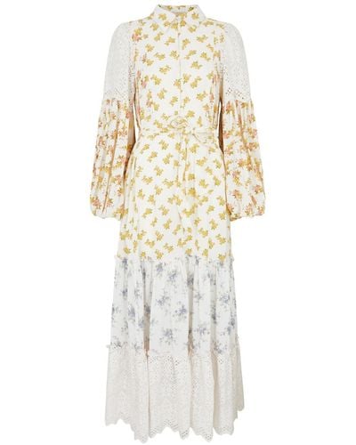 byTiMo Floral-print Woven Maxi Dress - White