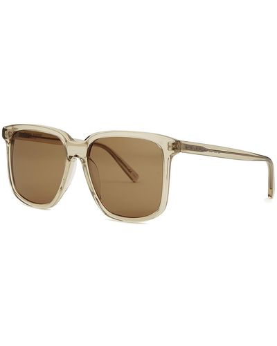 Saint Laurent Sl480 Transparent Square-frame Sunglasses - Yellow