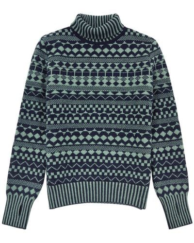 Oliver Spencer Talbot Roll-neck Wool Sweater - Blue