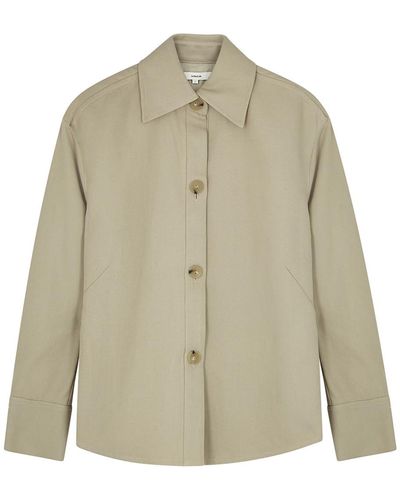 Vince Stone Cotton-Blend Twill Jacket - Natural