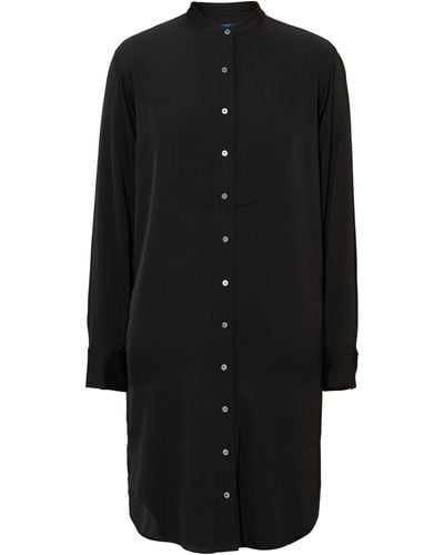 Winser London Silk Tuxedo Dress - Black