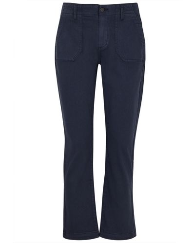 PAIGE Mayslie Cropped Straight-leg Jeans - Blue