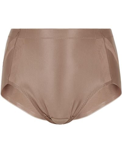 Spanx Booty Lifting Satin Briefs - Brown