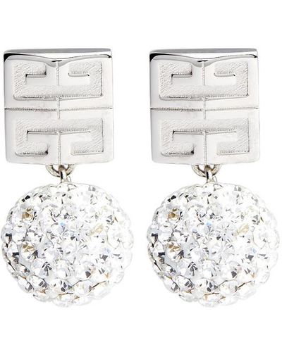 Givenchy 4g Crystal-embellished Drop Earrings - White