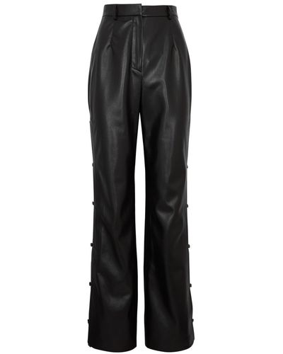 Nanushka Felina Faux Leather Trousers - Black