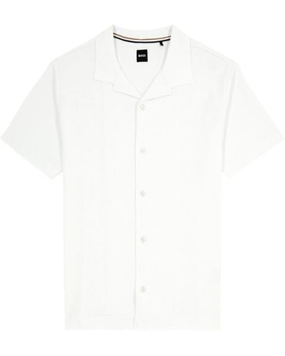 BOSS Powell Cotton Shirt - White