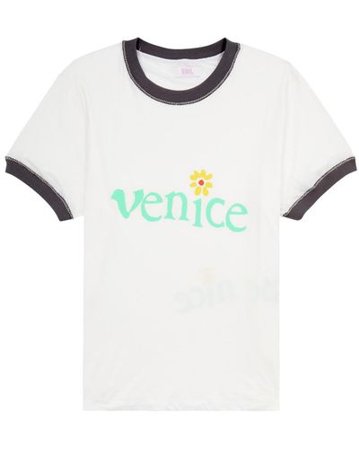 ERL Venice Printed Cotton T-shirt - White