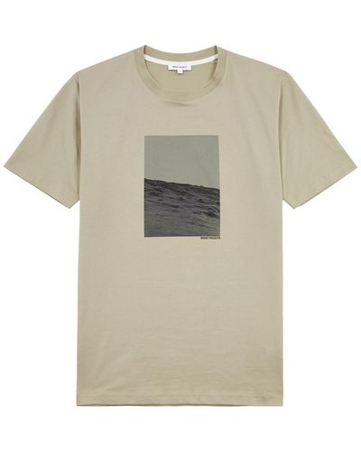 Norse Projects Johannes Waves Printed Cotton T-shirt - Natural