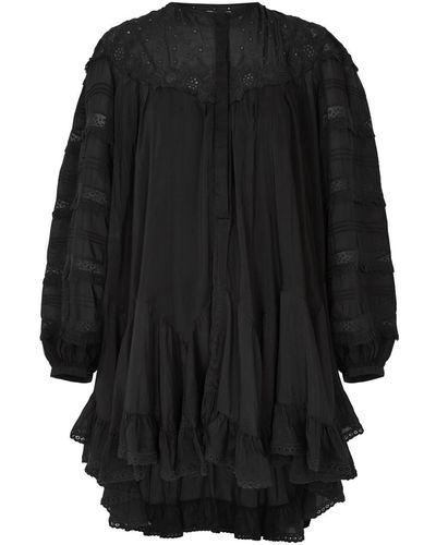 Isabel Marant Gyliane Cotton-blend Mini Dress - Black