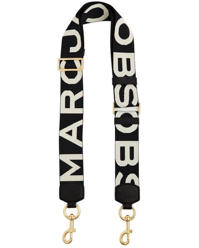 Marc Jacobs Logo-jacquard Canvas Bag Strap - Black