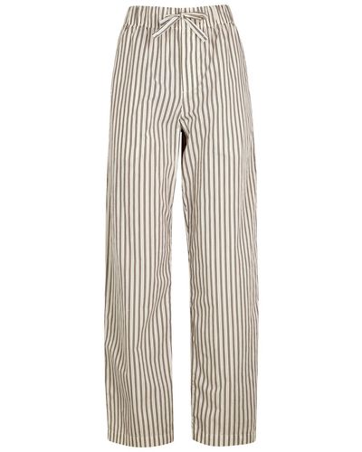Tekla Poplin Pajama Pants - Gray
