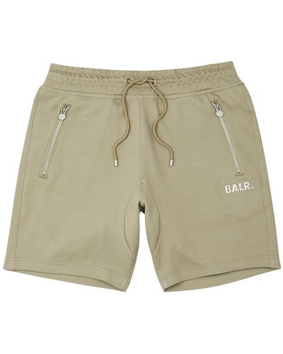 BALR Q.series Green Jersey Shorts - Natural