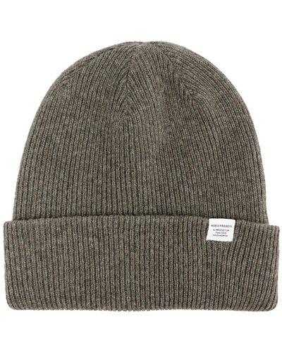 Norse Projects Ribbed Wool Beanie - Grey