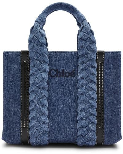 Chloé Woody Small Tote - Blue