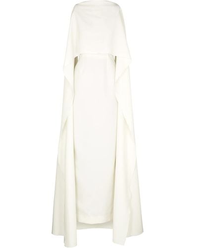 ROKSANDA Elina Cape-effect Gown - White