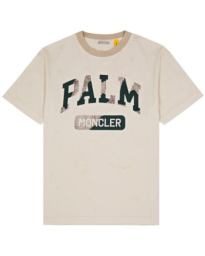 Moncler Genius 8 Moncler Palm Angels Logo Cotton T-shirt - White