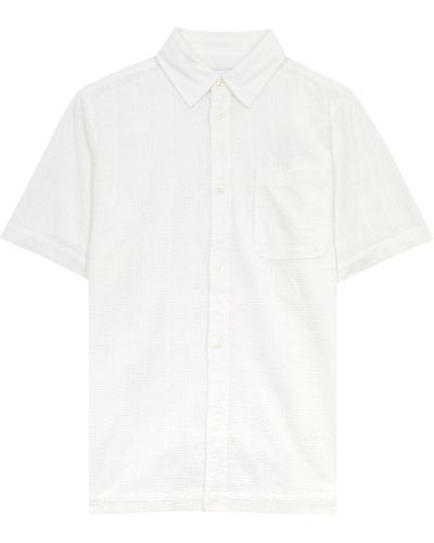 Les Deux Charlie Broderie Anglaise Cotton Shirt - White