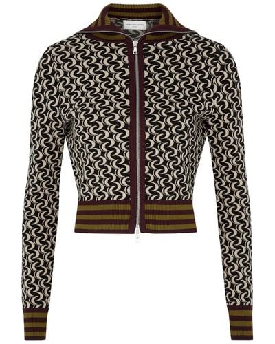 Dries Van Noten Tirtha Jacquard Knitted Sweatshirt - Black