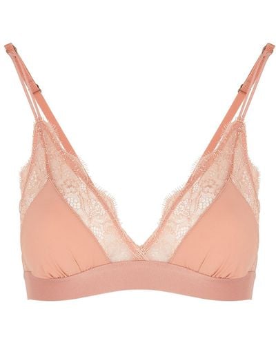 Love Stories Love Lace Sienna Blush Lace-Trimmed Soft-Cup Bra - Pink