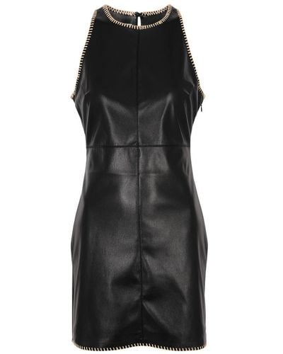 Nanushka Franca Faux Leather Mini Dress - Black